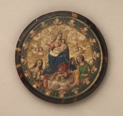Nuns Shield Showing the Virgin and Child with Saints John the Baptist and Catherine of Alexandria by Andrés Lagarto